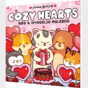 Malebog: Cozy Hearts - Coloring Book Cafe - Bog