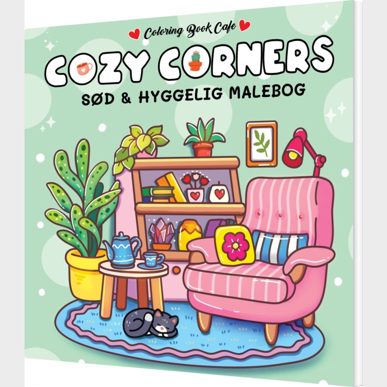 Malebog: Cozy Corners - Coloring Book Cafe - Bog