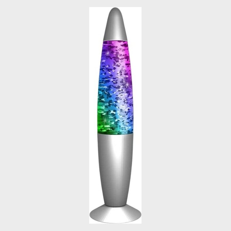 Party Fun Lights - Glitter Lampe 34 Cm - Multifarvet