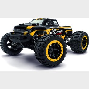 Blackzon - Rc Monster Truck Bil - Slyder Mt Turbo 1/16 4wd 2s - Gul