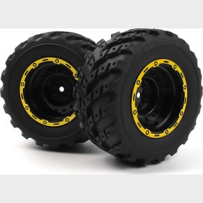 Smyter Mt Wheels/tires Assembled (yellow/2pcs) - 540265 - Blackzon