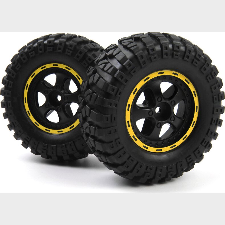 Smyter Desert Wheels/tires Assembled (yellow/2pcs) - 540266 - Blackzon