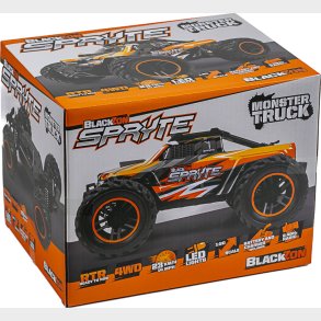 Blackzon - Rc Monster Truck Bil - Spryte Mt 1/20 4wd - Orange