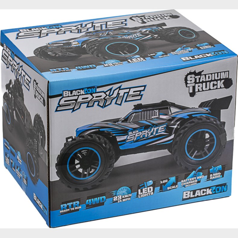 Blackzon - Rc Stadium Truck Bil - Spryte St 1/20 4wd - Bl