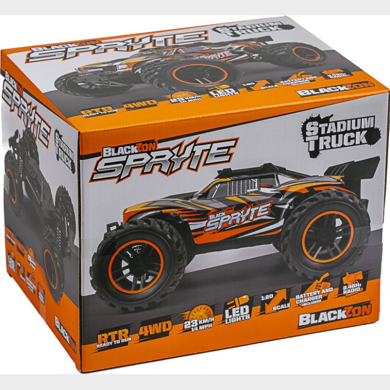 Blackzon - Rc Stadium Truck Bil - Spryte St 1/20 4wd - Orange