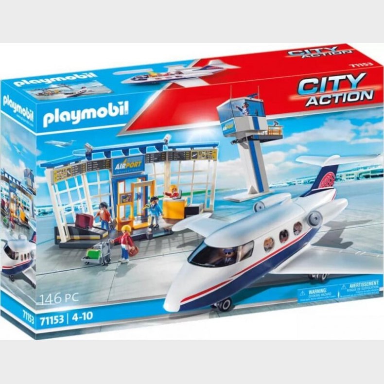 Playmobil - Lufthavn med fly og kontroltrn (71153)
