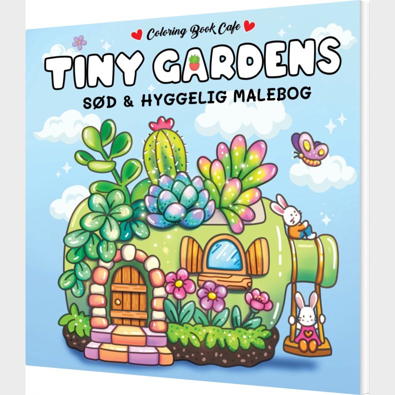 Malebog: Tiny Gardens - Cozy Coloring - Coloring Book Cafe - Bog