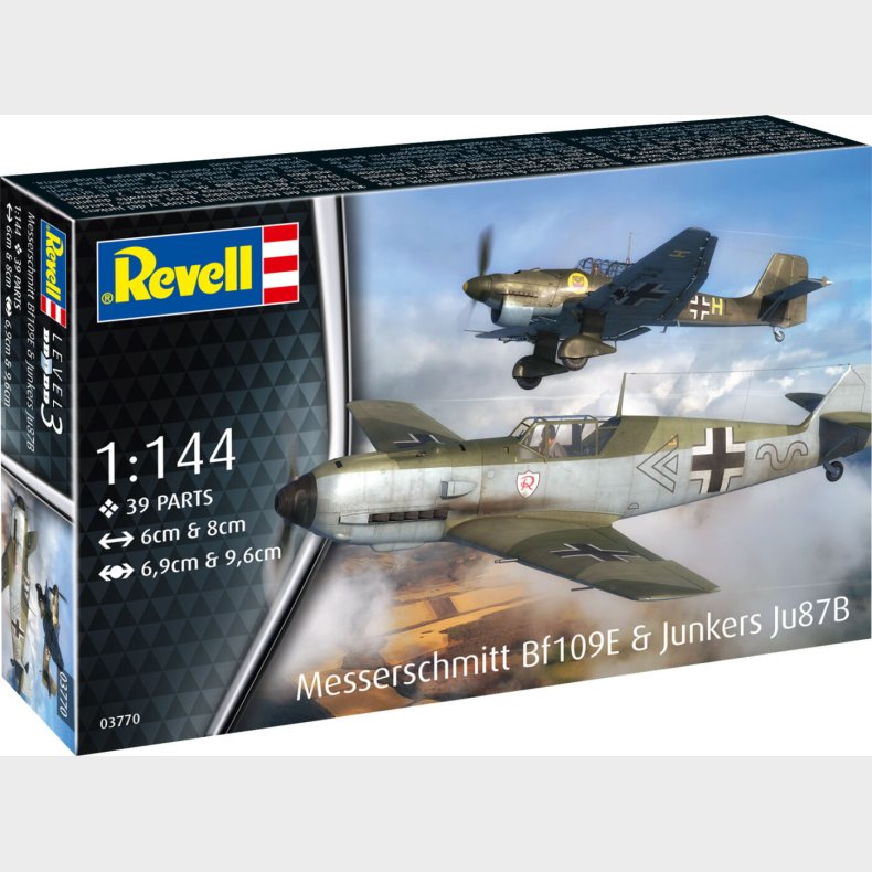 Revell - Messerschmitt Bf109e & Junkers Ju87b Stuka - 1:144 - 03770