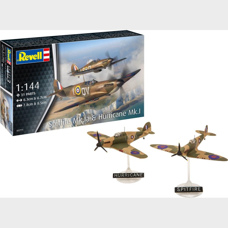 Revell - Supermarine Spitfire Mk.ia & Hawker Hurricane Mk.i - 03771