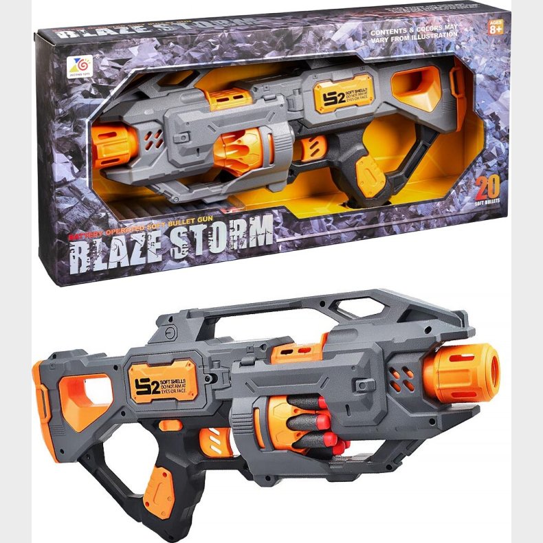 Gonher - Blaze Storm Battery Operated Soft Bullet Gun  (42070)
