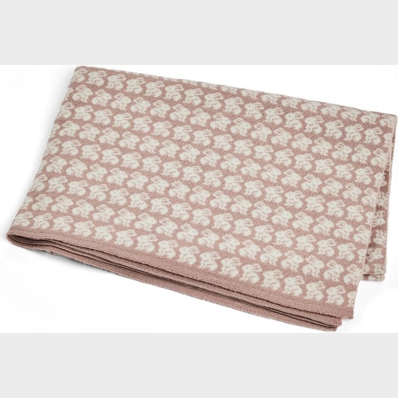 Smallstuff - Babytppe Med Kaniner - Merino Uld Pudder - 80x100 Cm