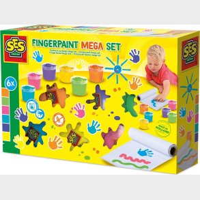 Ses Creative - Fingermaling Mega St 6x110ml - (s00393)