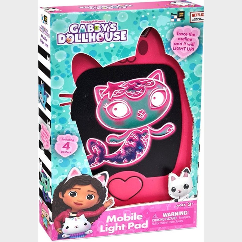 Big Glow - Gabby's Dollhouse Mini Tegnetavle Med Lys - (107101)