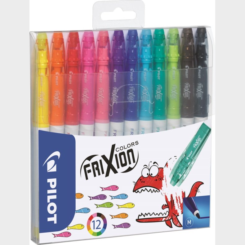 Pilot - Frixion Colors 0,7mm - Assorterede Farver (12 Stk.)