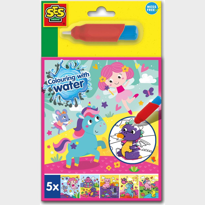 Ses Creative - Farv Med Vand - Fantasi Malebog - (s00133) - Bog