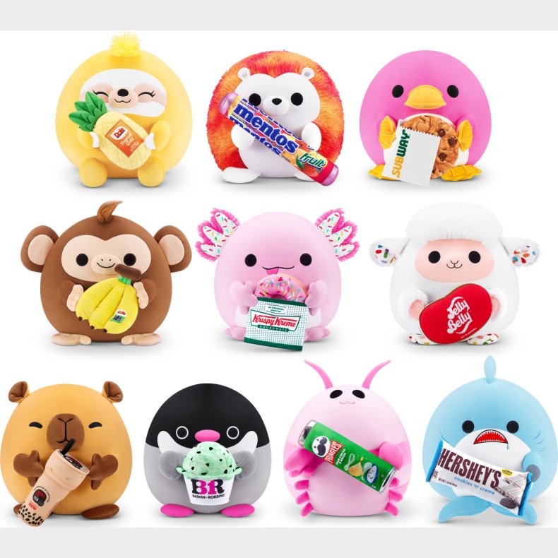 Snackles S2 Plush Small 8, Bulk Assorteret