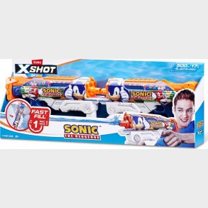 X-shot - Water Fast-fill Skins Sonic - The Hedgehog Hyperload Water Blaster (pakke Med 2 Stk.)