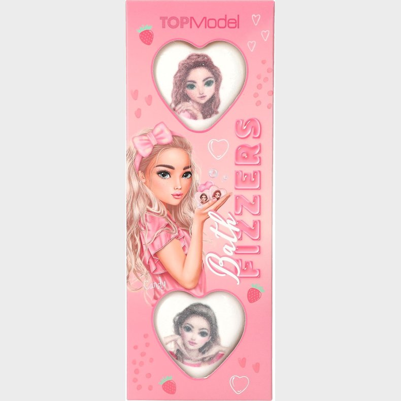 Topmodel - Topmodel Badebomber, Hjerteformet Beauty And Me - White, Pink - 30g Each