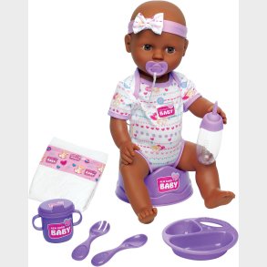 New Born Baby Dukke med Tilbehr, Lilla