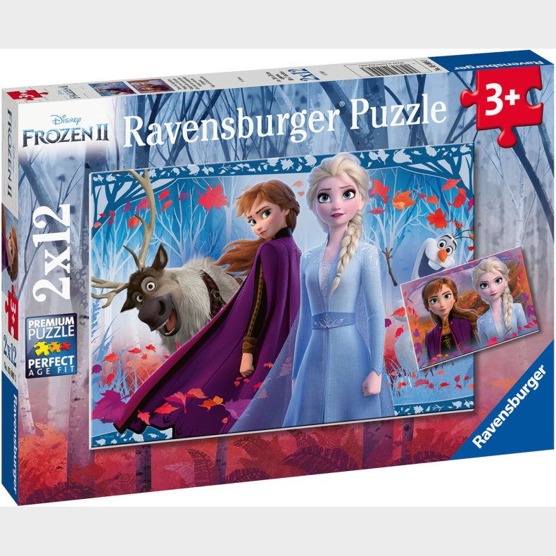 Ravensburger Disney Frozen Puslespil 2x12 Brikker