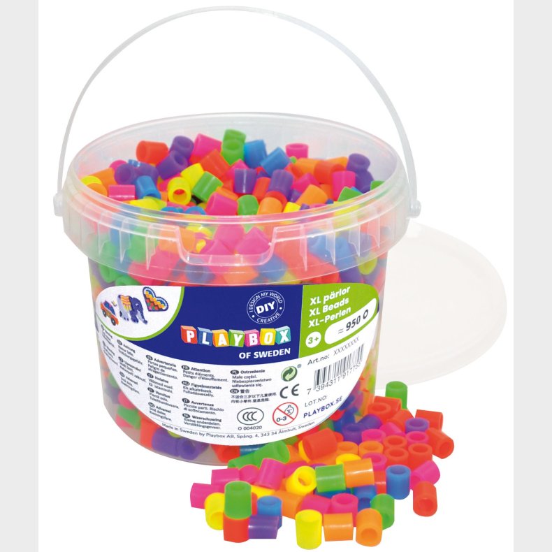 Playbox Perler XL Neon I Spand 950 Stk