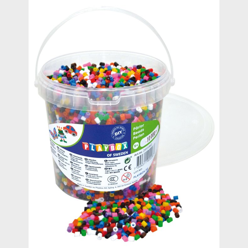 Playbox Perler 10 Farver I Spand 10000 Stk