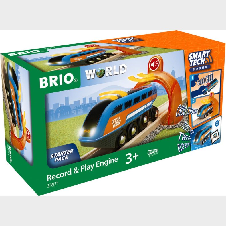 BRIO 33971 Smart Tech Lokomotiv m. Indspilning &amp;  Nonaktive Funktioner