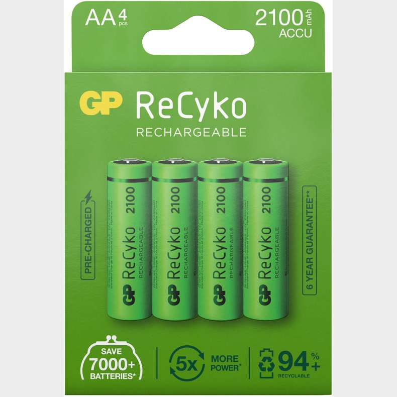 GP Batterier ReCyko AA 4-pak