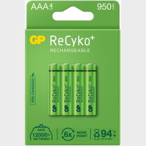 GP Batterier ReCyko AAA 4-pak