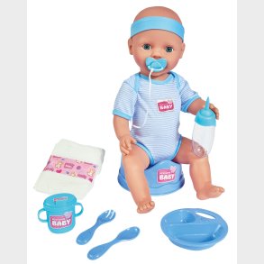 New Born Baby Dukke med Tilbehr, Bl
