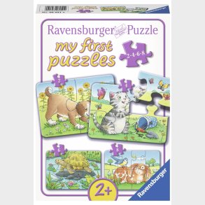 Ravensburger Puslespil Sde Dyr 2, 4, 6 &  8 Brikker