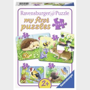 Ravensburger Puslespil Skovdyr 2, 4, 6 &  8 Brikker