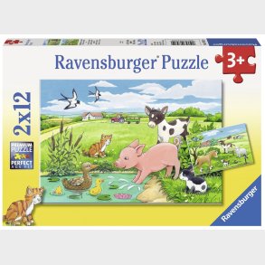 Ravensburger Puslespil Baby Bondegrdsdyr 2x12 Brikker