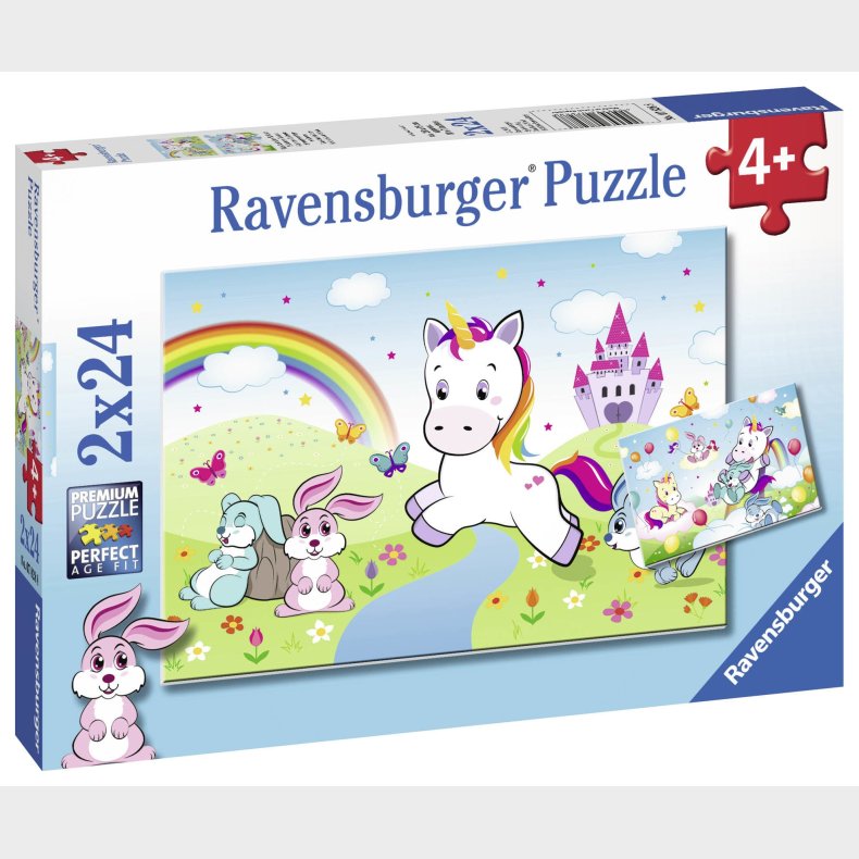 Ravensburger Puslespil Enhjrning 2x24 Brikker