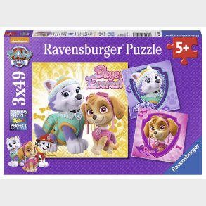 Ravensburger Puslespil Paw Patrol Glamourous Girls 3x49 Brikker