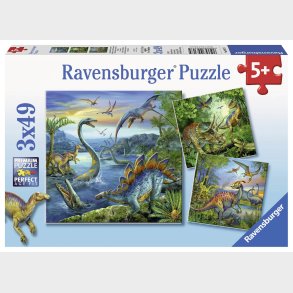 Ravensburger Puslespil Dinosaurer 3x49 Brikker