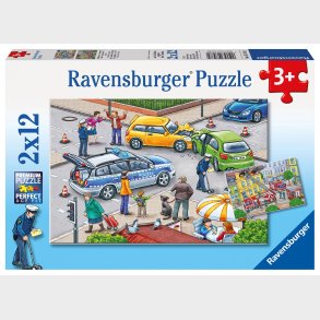 Ravensburger Puslespil Politi og Brandbil 2x12 Brikker