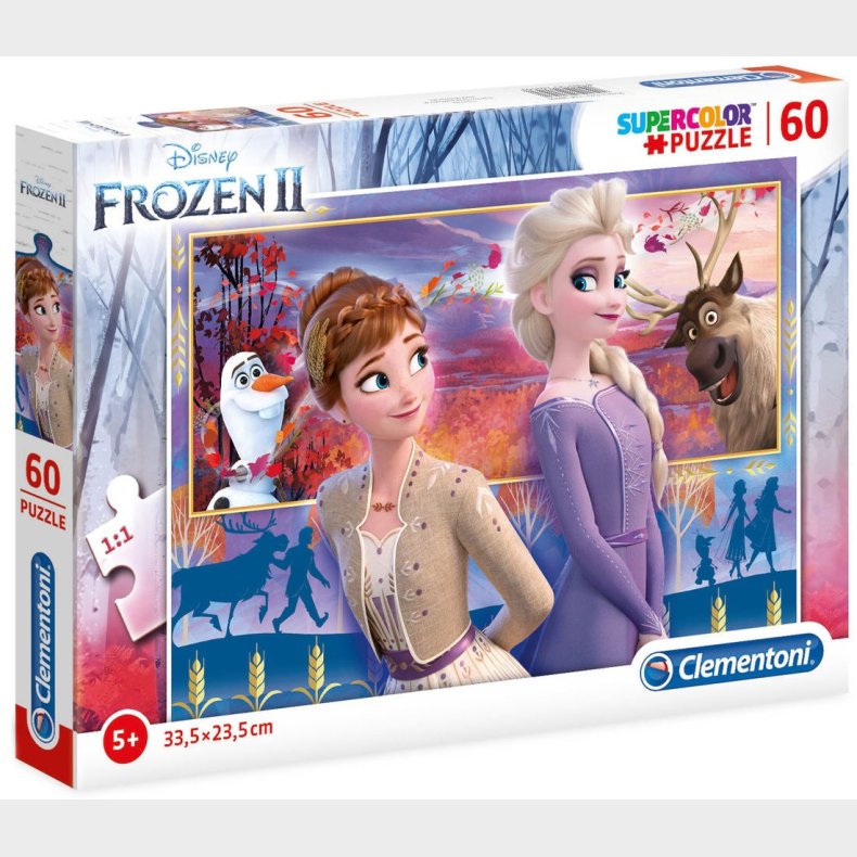 Disney Frozen 2 Anna &amp;  Elsa Puzzle, 60 Brikker