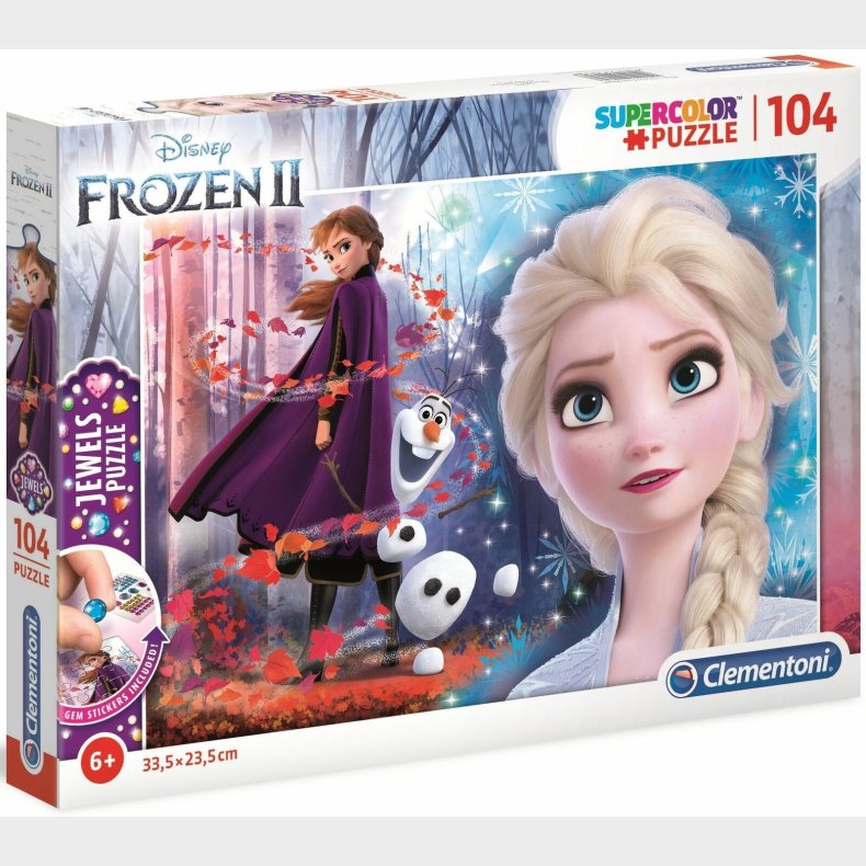 Disney Frozen 2 Puslespil m. Diamanter, 104 Brikker