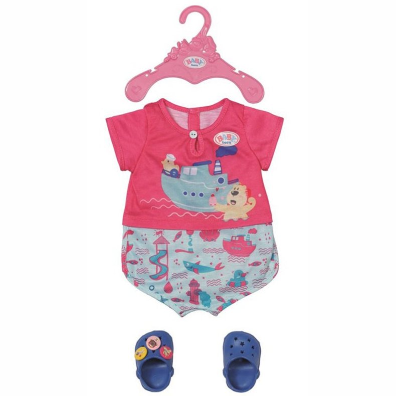 Baby Born Dukketj Badepyjamas m. Sko 43 Cm