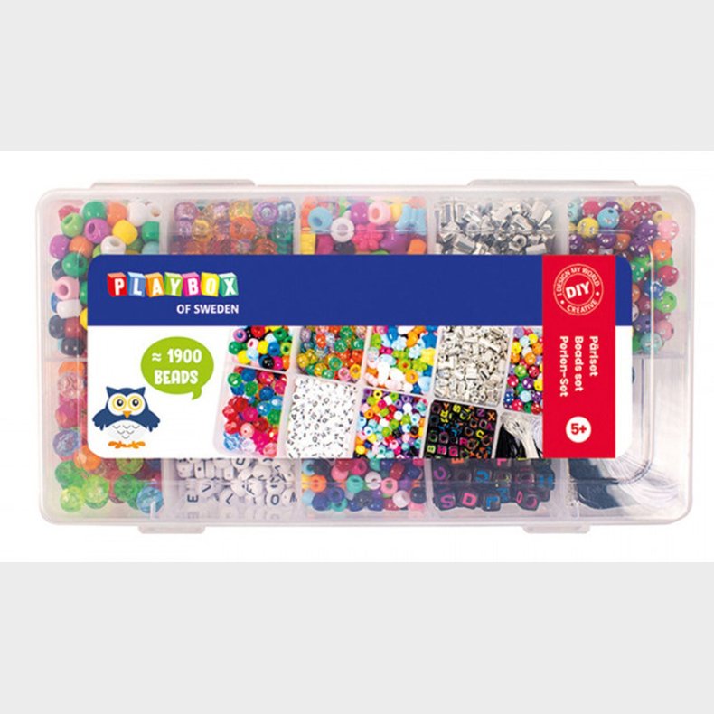 Playbox Plastikperler i Opbevaringsske