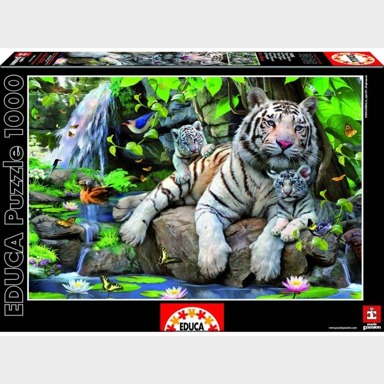 Educa Puslespil Bengal White Tigers 1000 Brikker