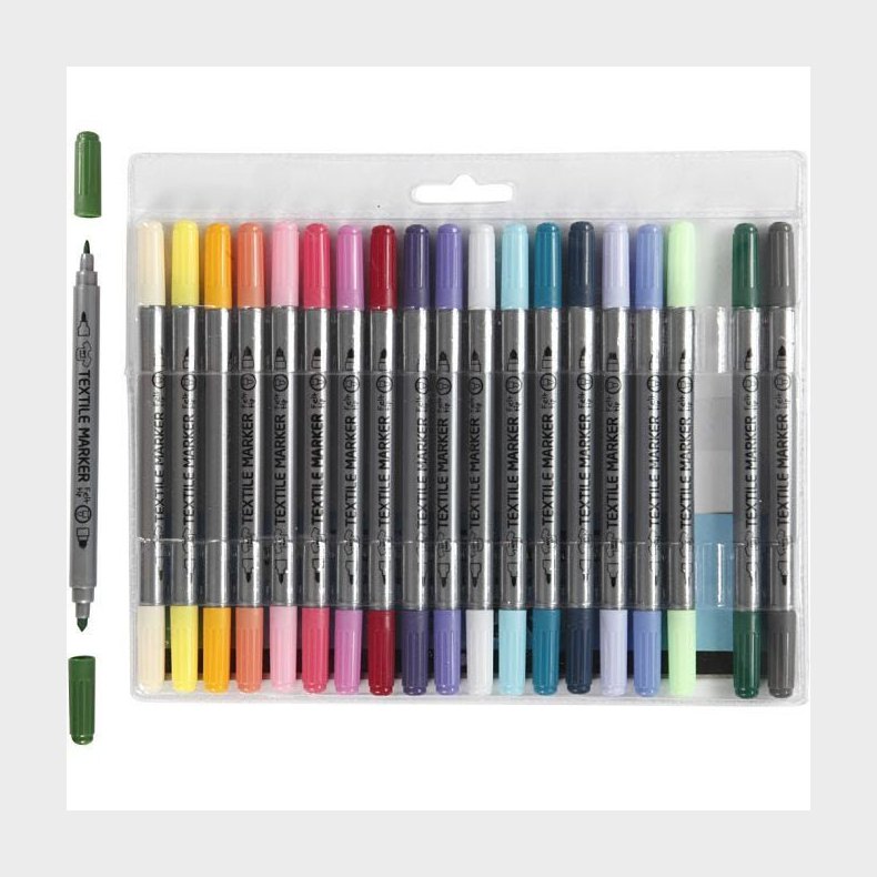 Colortime Tekstil Dobbeltusser Kompletterende Farver 20 stk.