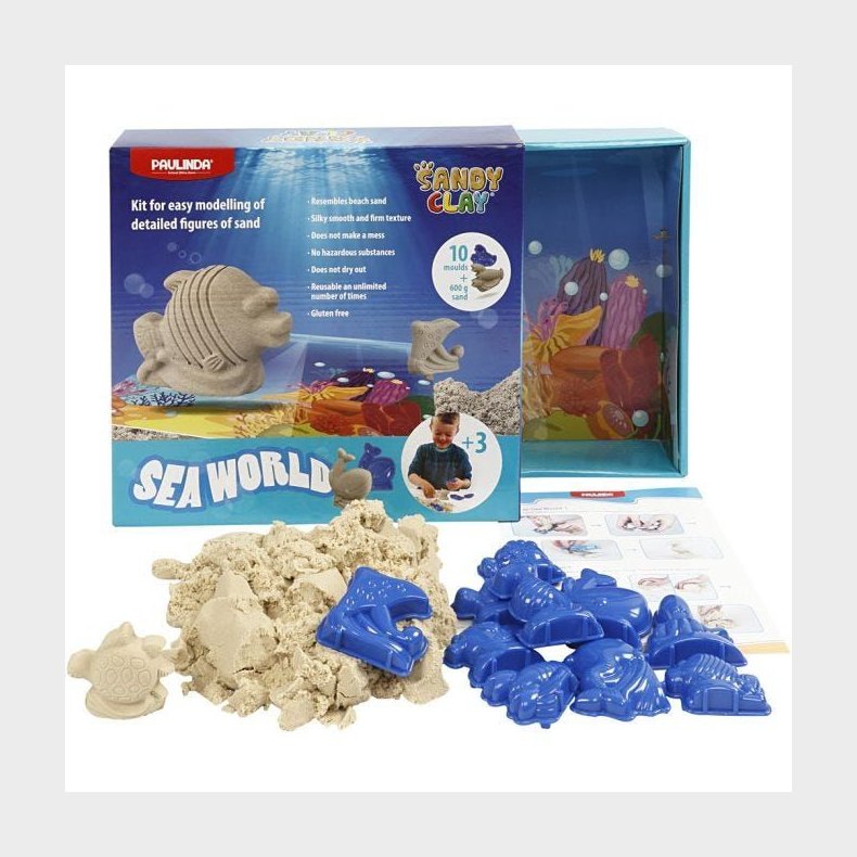 Sandy Clay Modellersand Sea World Set, Beige