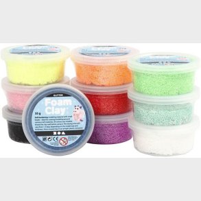 Foam Clay Blandede Farver Glitter