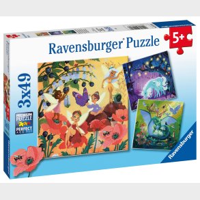 Ravensburger Puslespil Magiske Karakterer, 3X49 Brikker