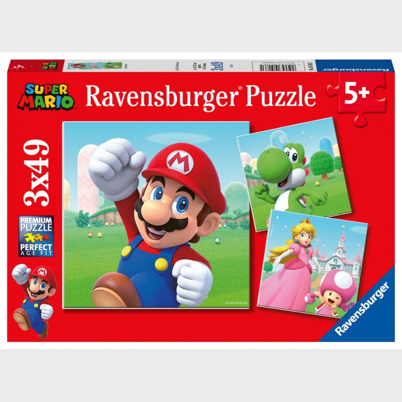 Ravensburger Puslespil Super Mario, 3X49 Brikker