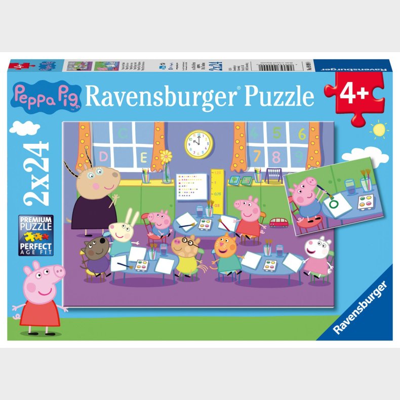 Ravensburger Puslespil Gurli Gris, 2X24 Brikker