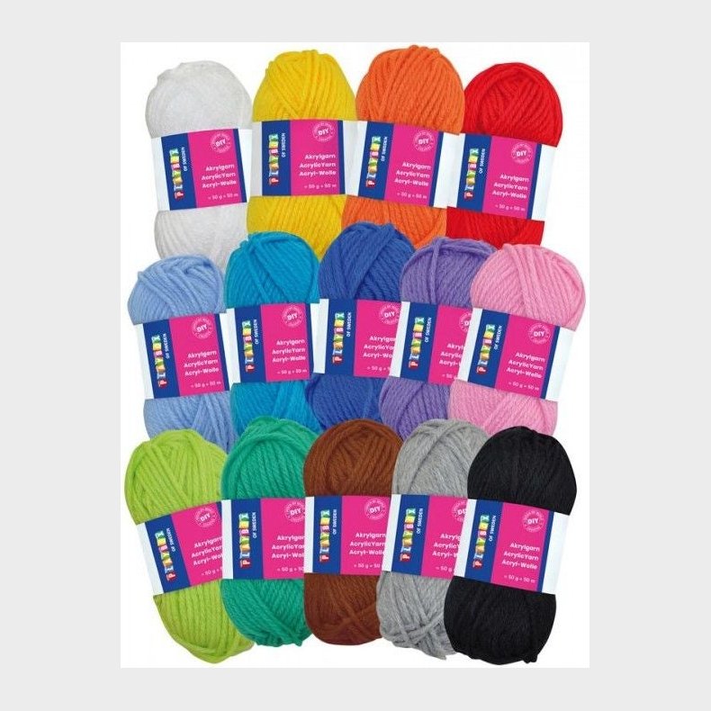 Playbox Akrylgarnst, 14 Farver