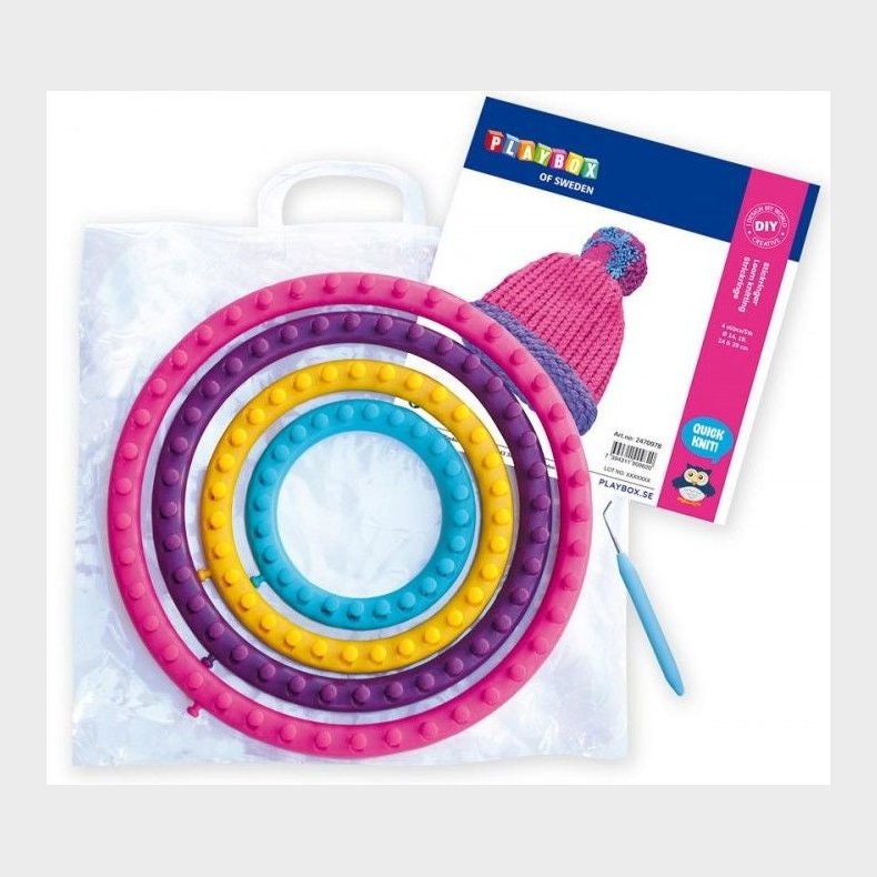 Playbox Strikkeringe, 4 Strrelser